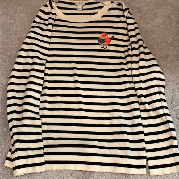 Jcrew blue and white stripe sweater - Picture 1 of 3